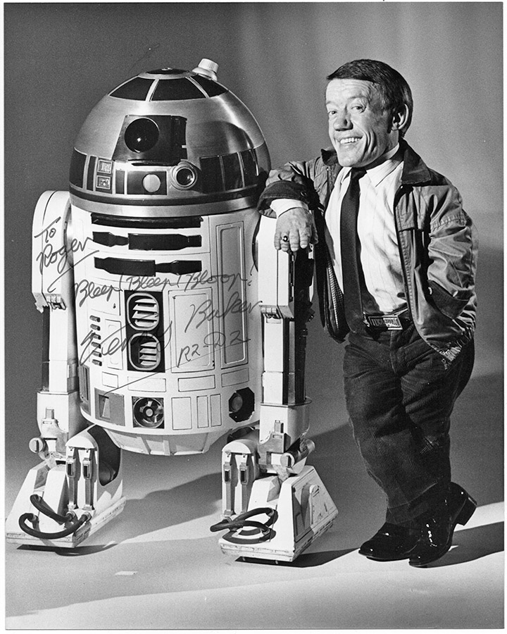 Kenny Baker with R2D2 signed photograph